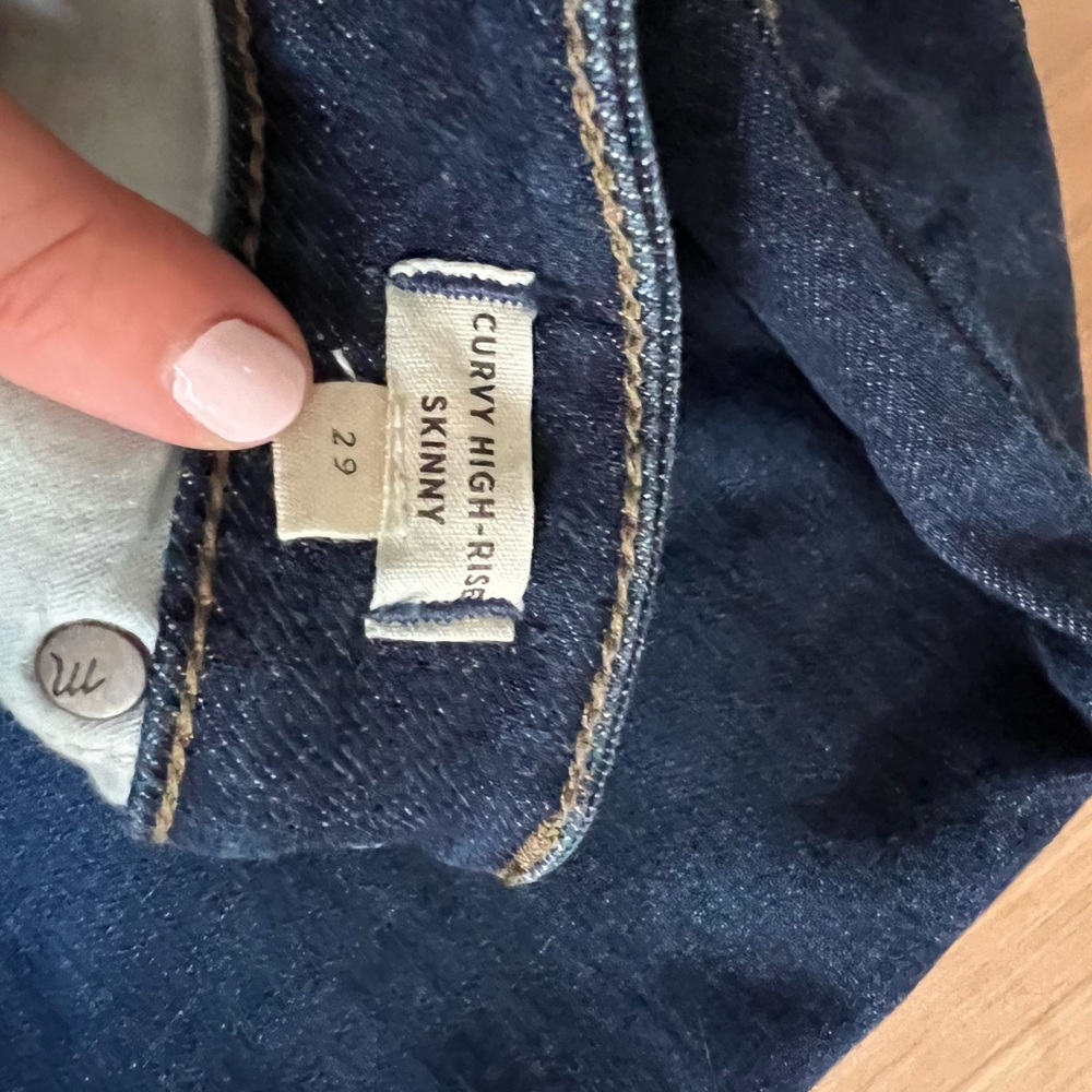Madewell dark wash skinny jean